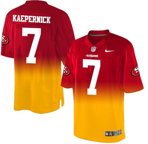 Youth Limited Colin Kaepernick Nike Jersey Red/Gold - #7 Fadeaway NFL San Francisco 49ers